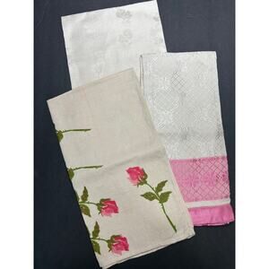 Vintage Linen/Linen Blend Kitchen Bathroom Towels Lot of Three